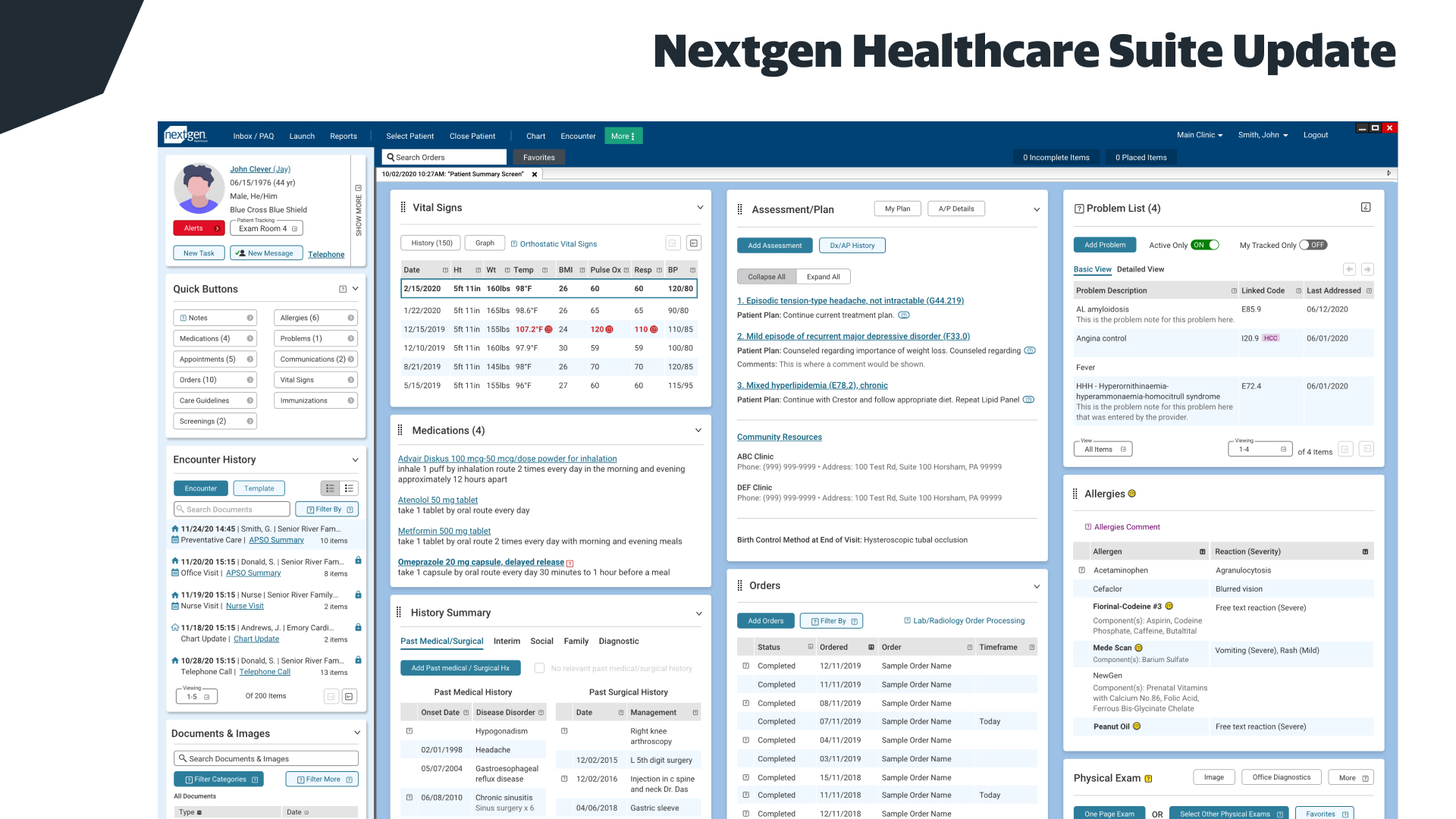 Nextgen Healthcare Suite Update